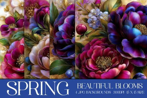 Beautiful Spring Blooms Backgrounds, S7: Elevate Your Creations