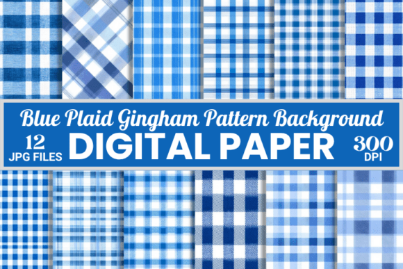 Blue Plaid Gingham Pattern Backgrounds: Classic Charm for Modern Projects