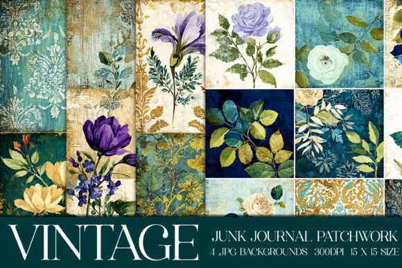 Charming Patchwork: Vintage Quilt Style Backgrounds, S21