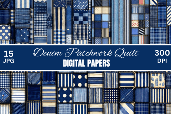 Denim Junk Journal Patchwork Backgrounds: Crafting Authentic Texture