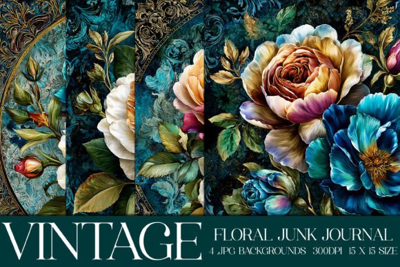 Elegant Floral Backgrounds, S12: Vintage Charm for Modern Projects