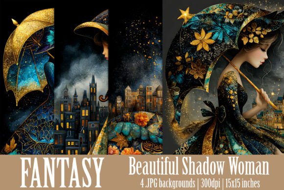 Elegant & Mysterious: Shadow Woman 15x15 Backgrounds