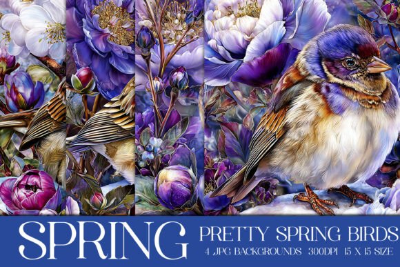 Enchanting Spring Birds Backgrounds for Creative Projects