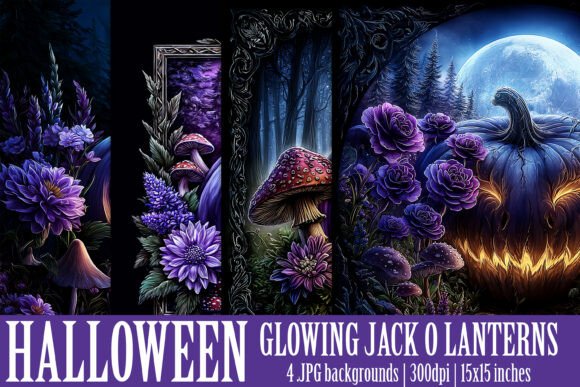 Halloween Glowing Pumpkin Backgrounds S2: Beyond the Basic Jack-O'-Lantern