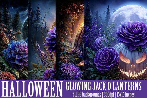 Halloween Glowing Pumpkin Backgrounds S3: Fantasy Meets Function