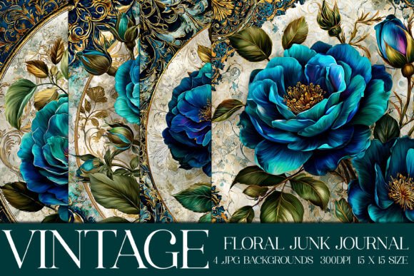 Luxury Floral Flowers Backgrounds, S5: Your Vintage Design Foundation