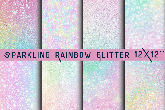 Sparkling Rainbow Glitter Backgrounds: A Burst of Digital Joy