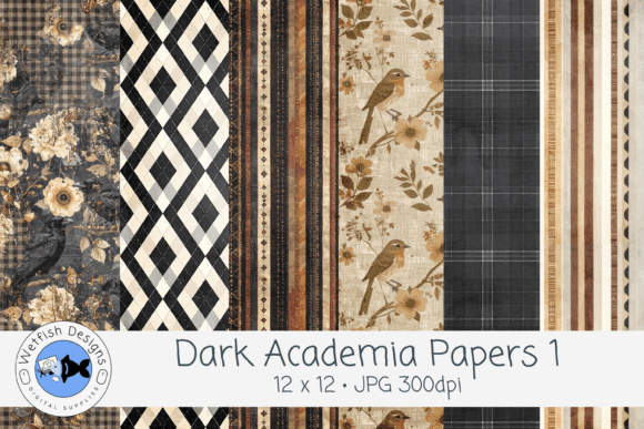Timeless Texture: Dark Academia JPG Backgrounds 1