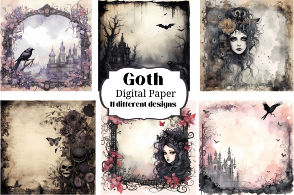 Unleash Dark Elegance: Using Goth Gothic Digital Paper Backgrounds