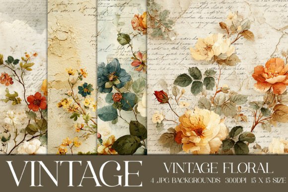 Vintage Floral Backgrounds, S7: A Patchwork of Possibilities