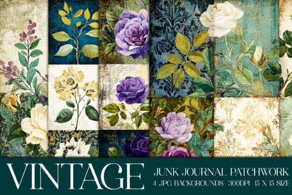 Vintage Quilt Style Backgrounds, S24: A Designer's Dream
